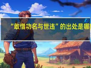 “敢惜功名与世违”的出处是哪里