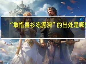 “敢惜春衫冻泥涴”的出处是哪里