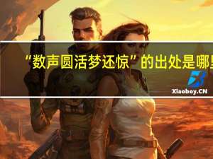 “数声圆活梦还惊”的出处是哪里