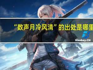“数声月冷风清”的出处是哪里