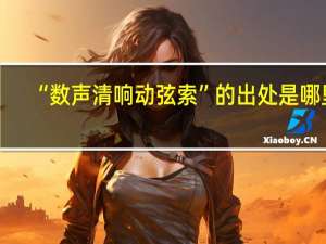 “数声清响动弦索”的出处是哪里