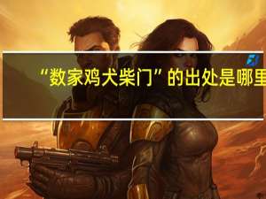 “数家鸡犬柴门”的出处是哪里