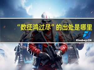 “数征鸿过尽”的出处是哪里