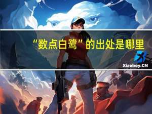 “数点白鹭”的出处是哪里