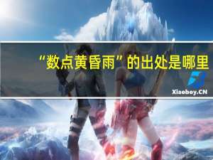 “数点黄昏雨”的出处是哪里