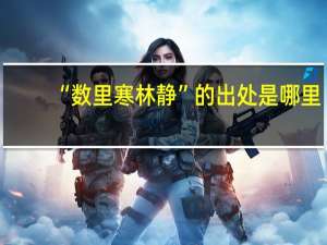 “数里寒林静”的出处是哪里