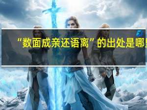 “数面成亲还语离”的出处是哪里