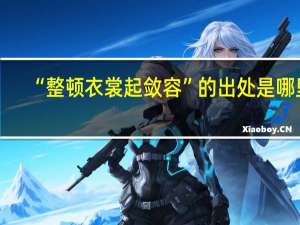 “整顿衣裳起敛容”的出处是哪里