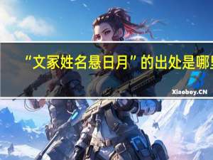 “文冢姓名悬日月”的出处是哪里