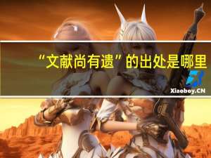 “文献尚有遗”的出处是哪里