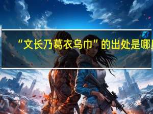 “文长乃葛衣乌巾”的出处是哪里