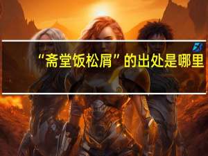 “斋堂饭松屑”的出处是哪里