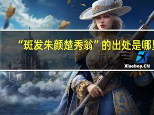 “斑发朱颜楚秀翁”的出处是哪里