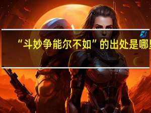 “斗妙争能尔不如”的出处是哪里