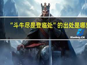 “斗牛尽是登临处”的出处是哪里