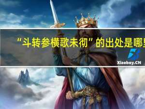 “斗转参横歌未彻”的出处是哪里