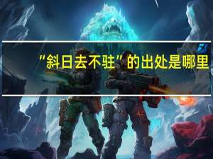 “斜日去不驻”的出处是哪里