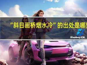 “斜日画桥烟水冷”的出处是哪里