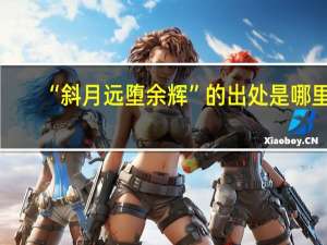 “斜月远堕余辉”的出处是哪里