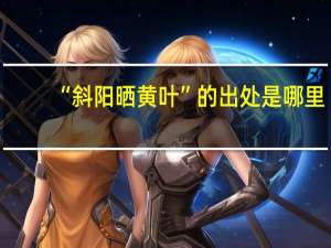 “斜阳晒黄叶”的出处是哪里