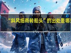 “斜风细雨转船头”的出处是哪里