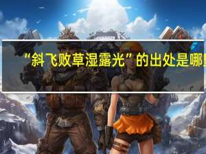 “斜飞败草湿露光”的出处是哪里