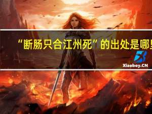 “断肠只合江州死”的出处是哪里