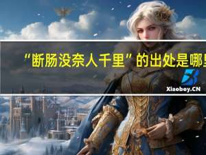 “断肠没奈人千里”的出处是哪里