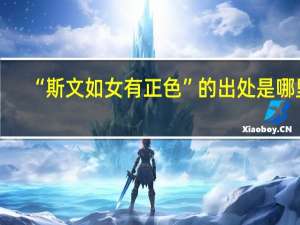 “斯文如女有正色”的出处是哪里