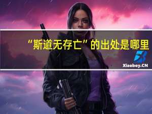 “斯道无存亡”的出处是哪里