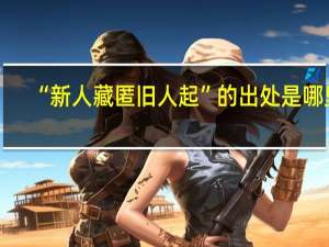 “新人藏匿旧人起”的出处是哪里