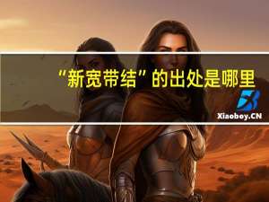 “新宽带结”的出处是哪里