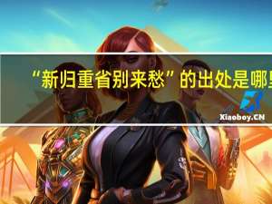 “新归重省别来愁”的出处是哪里