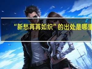 “新愁苒苒如织”的出处是哪里