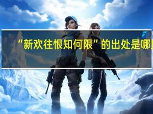 “新欢往恨知何限”的出处是哪里