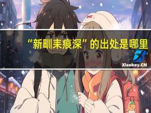 “新甽耒痕深”的出处是哪里