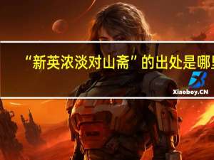 “新英浓淡对山斋”的出处是哪里