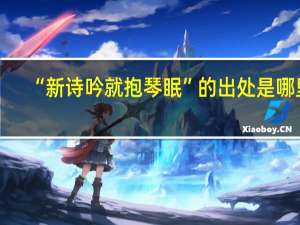 “新诗吟就抱琴眠”的出处是哪里