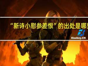 “新诗小慰参差恨”的出处是哪里