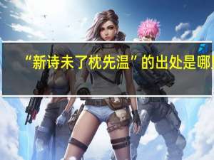 “新诗未了枕先温”的出处是哪里