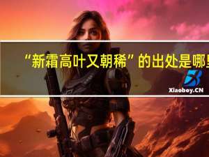 “新霜高叶又朝稀”的出处是哪里