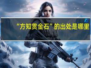 “方知贯金石”的出处是哪里