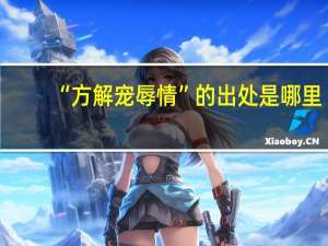 “方解宠辱情”的出处是哪里
