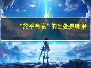 “於乎有哀”的出处是哪里