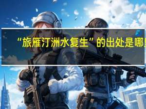 “旅雁汀洲水复生”的出处是哪里