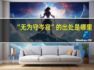 “无为守岑寂”的出处是哪里
