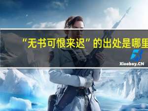 “无书可恨来迟”的出处是哪里