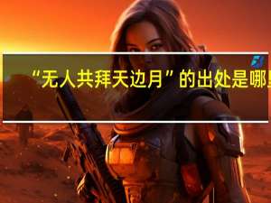 “无人共拜天边月”的出处是哪里