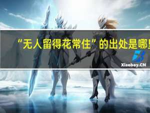 “无人留得花常住”的出处是哪里