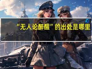 “无人论醉醒”的出处是哪里